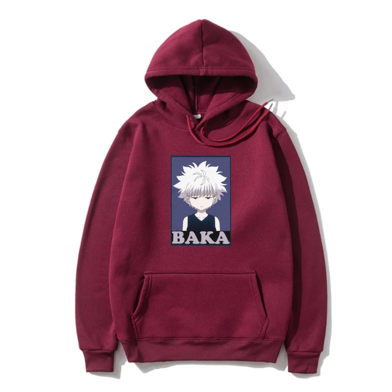 

Yellow Hunter X Hunter Killua Zoldyck Baka Hoody for Men Plus Autumn Autumn White Crew Hoody Hoodie