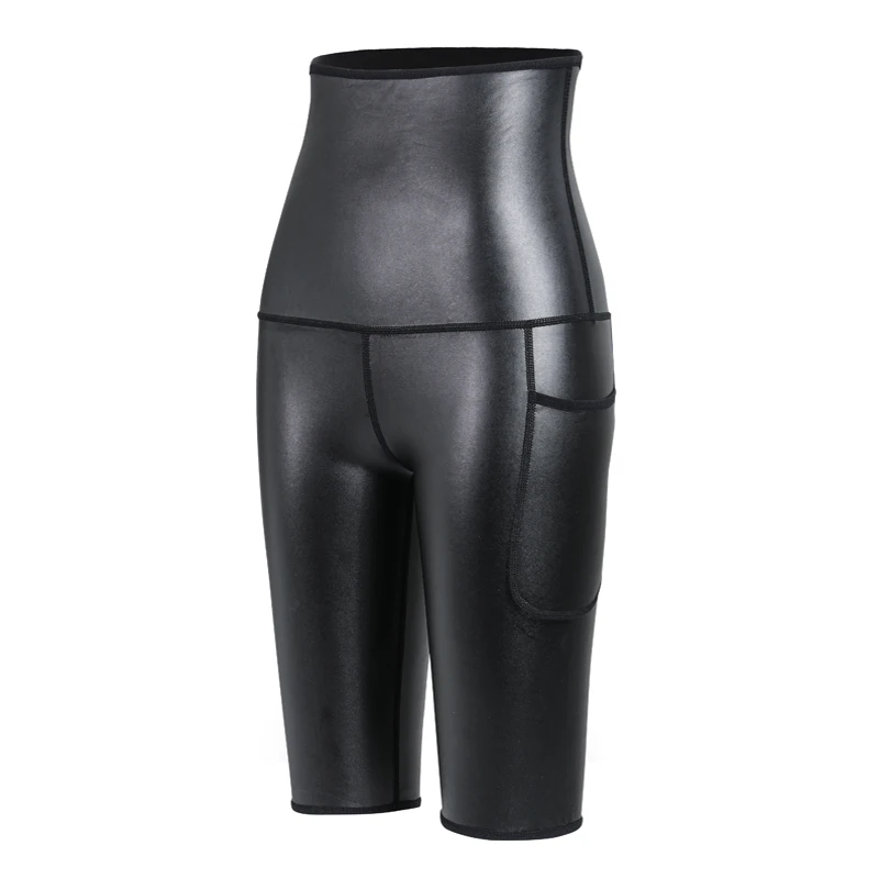 Women Body Shaper Stretchy Faux Leather Leggings Slim Pants Sexy