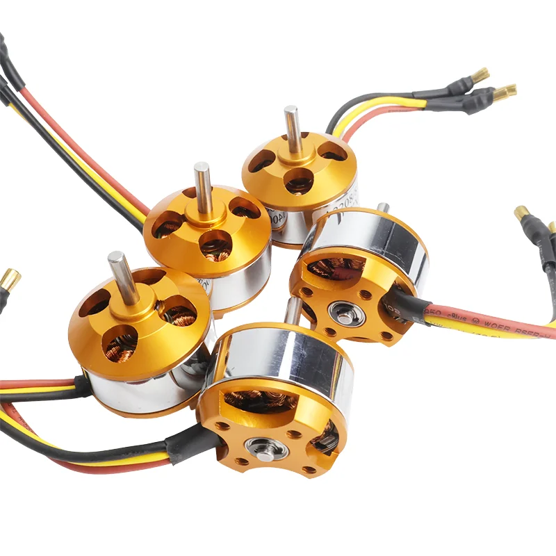 Vue de dessus du Moteur Brushless 2208 pour drone FPV micro, détaillant les encoches de bobinage et l'aimant central.