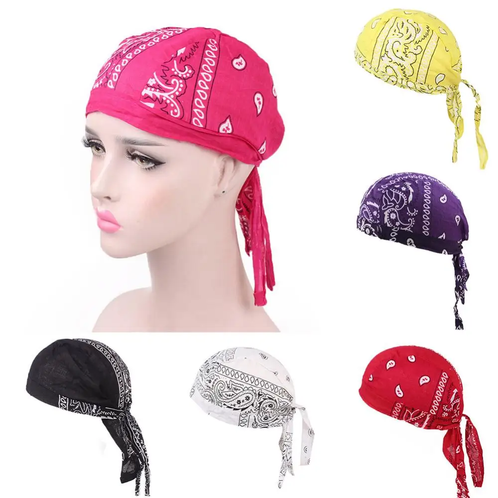 CottonDuragsBandanasTurbanHatPiratesCyclingCapHeadbandWigs