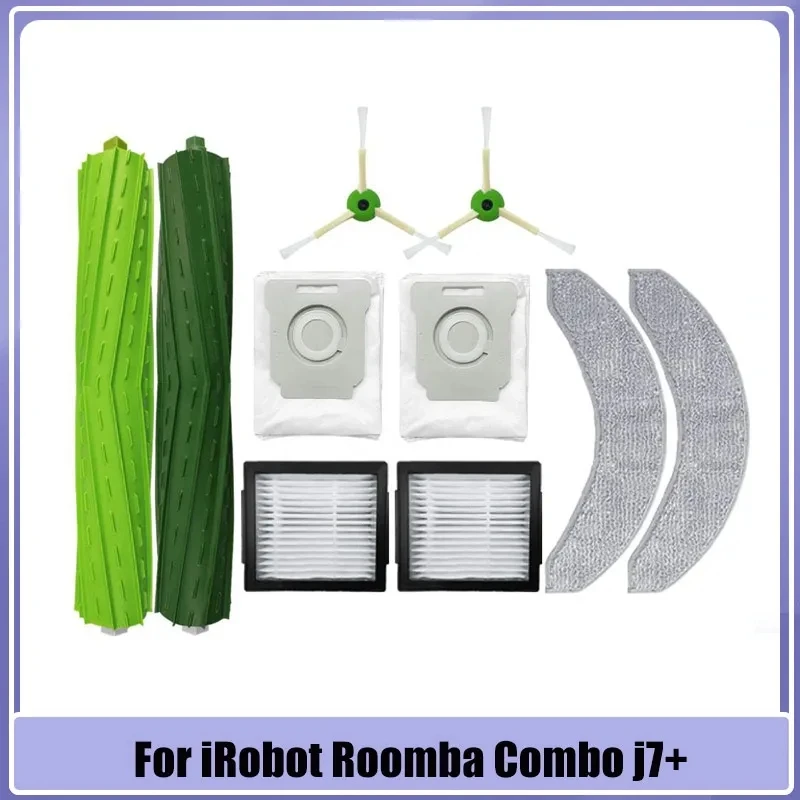 

Ролик для пылесосов iRobot Roomba Combo j7 +, насадка на швабру с Hepa-фильтром, пылесборник, основная боковая щетка, запасные части, аксессуары