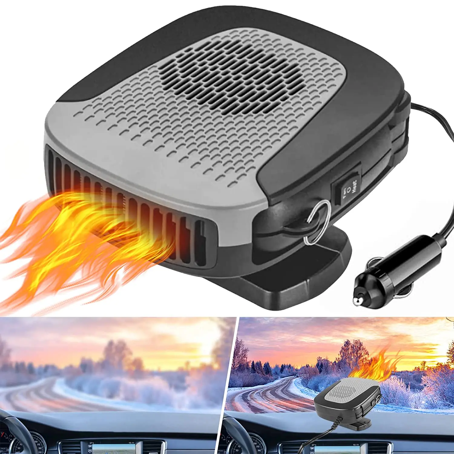 2023 Car Heater, Portable Car Heater 12V 150W Car Windshield Defogger Fast  Heating & Cooling Fan 2 in 1 Modes Car Heater