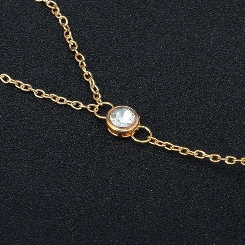 Vintage Gold Zircon Bracelet Ring Wrist Chain Jewelry Fashion Hand Back Bangles Female Women Arrow chain bracelet,zircon bracelets,cubic zirconia bracelet