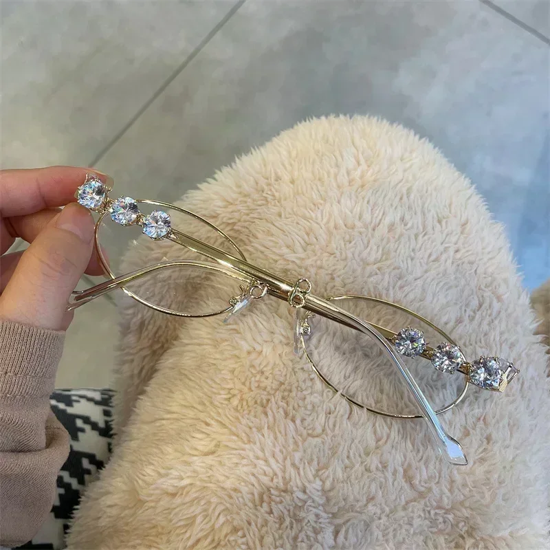 Punk Retro Silver Eyewear Stainless Steel Oval Frame Glasses
