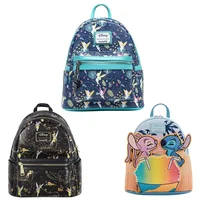 Disney Tinkerbell Glow in The Dark Allover Print Backpack Stitch Lady Bags Sequin Minnie Schoolbag Handbag for Girls 1