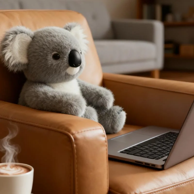 Plush Cartoon Imitate Natural Movements Realistic Emotional Warm Hug Child Koala Stuffed Birthday Gift Figurines Miniatures