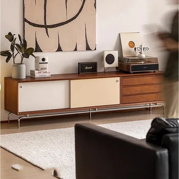 French Aesthetic Tv Stand Nordic Trendy With Storage Universal Tv Stand Vintage Modern Mobiletto Porta Tv Living Room Furniture