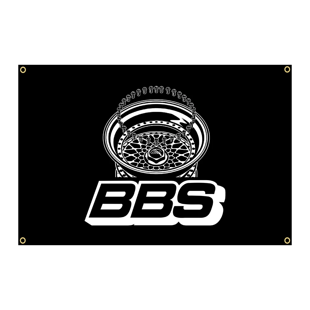

3Jflag 90x150cm BBS logo Flag Polyester Printed Racing Car Banner For Decor