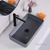 Luxury Ceramic Bathroom Sinks Colored Washbasin Home Wash Basin Mirror European Bathroom Washbasins Washing Sinks Hand Basin XY 3