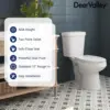 Elongated Toilet Two-Piece Toilets ADA Height 17.5" Comfort Chair Height Toilet Bowl With Soft Close Seat Dual Flush Toilet 3