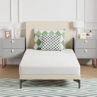 Double mattress 6-inch gel memory foam mattress, medium hardness, PUR American certification box mattress 1