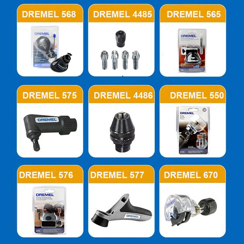 회전 공구용 Dremel 부착 앵글 드릴 부착 그라인더 액세서리 575/4486/577/568/480/565/670
