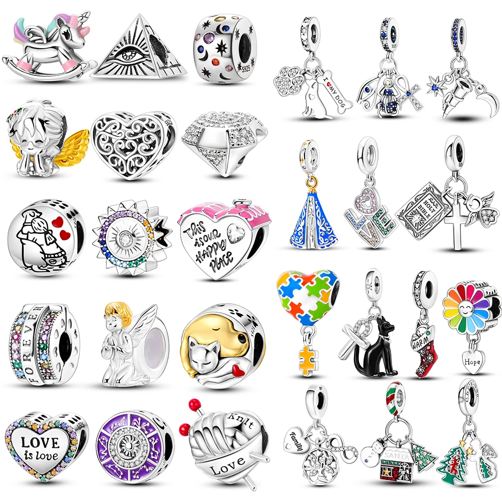 MULA Charm Bead Ciondolo Donna Argento Fascino per Bracciali e Collane