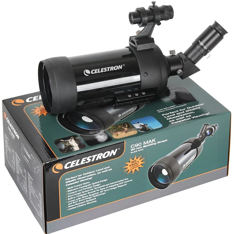 Celestron 전문 천체 단안경, 마카 스포팅 스코프, Bak-4, 멀티 코팅 광학 줌, OTA