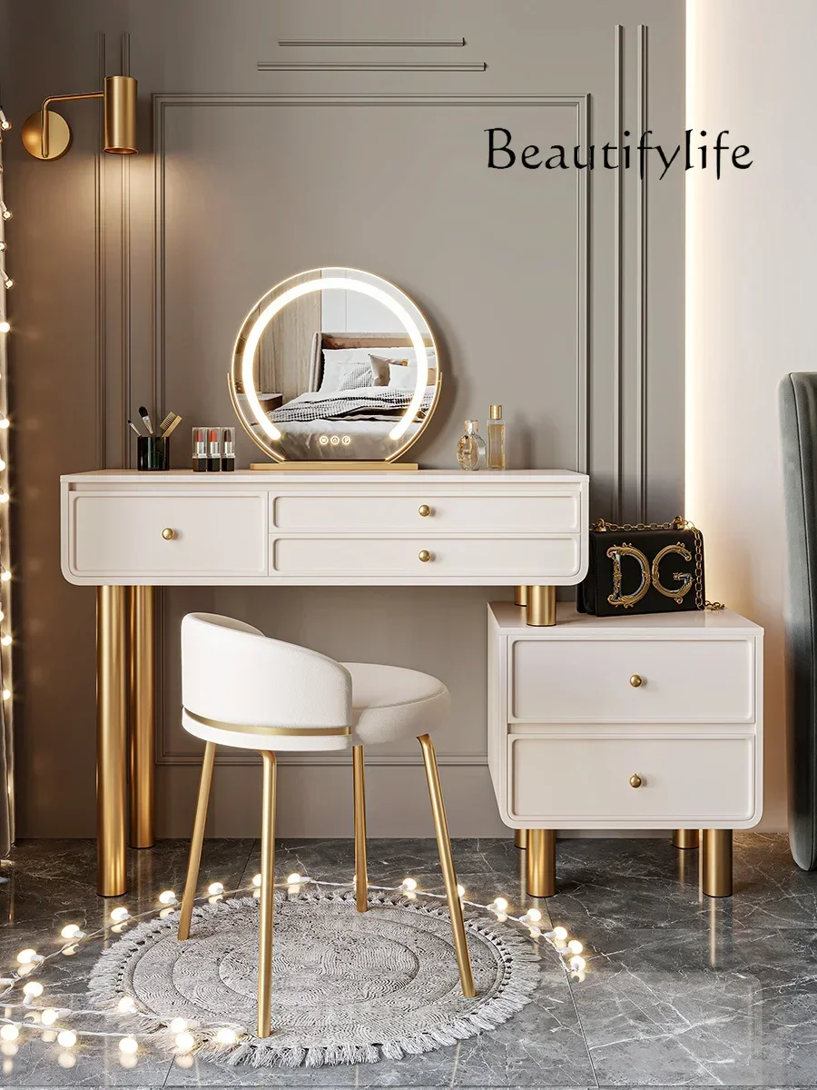 

Modern Minimalist Silent Style Storage Cabinet Solid Wood Integrated Makeup Table