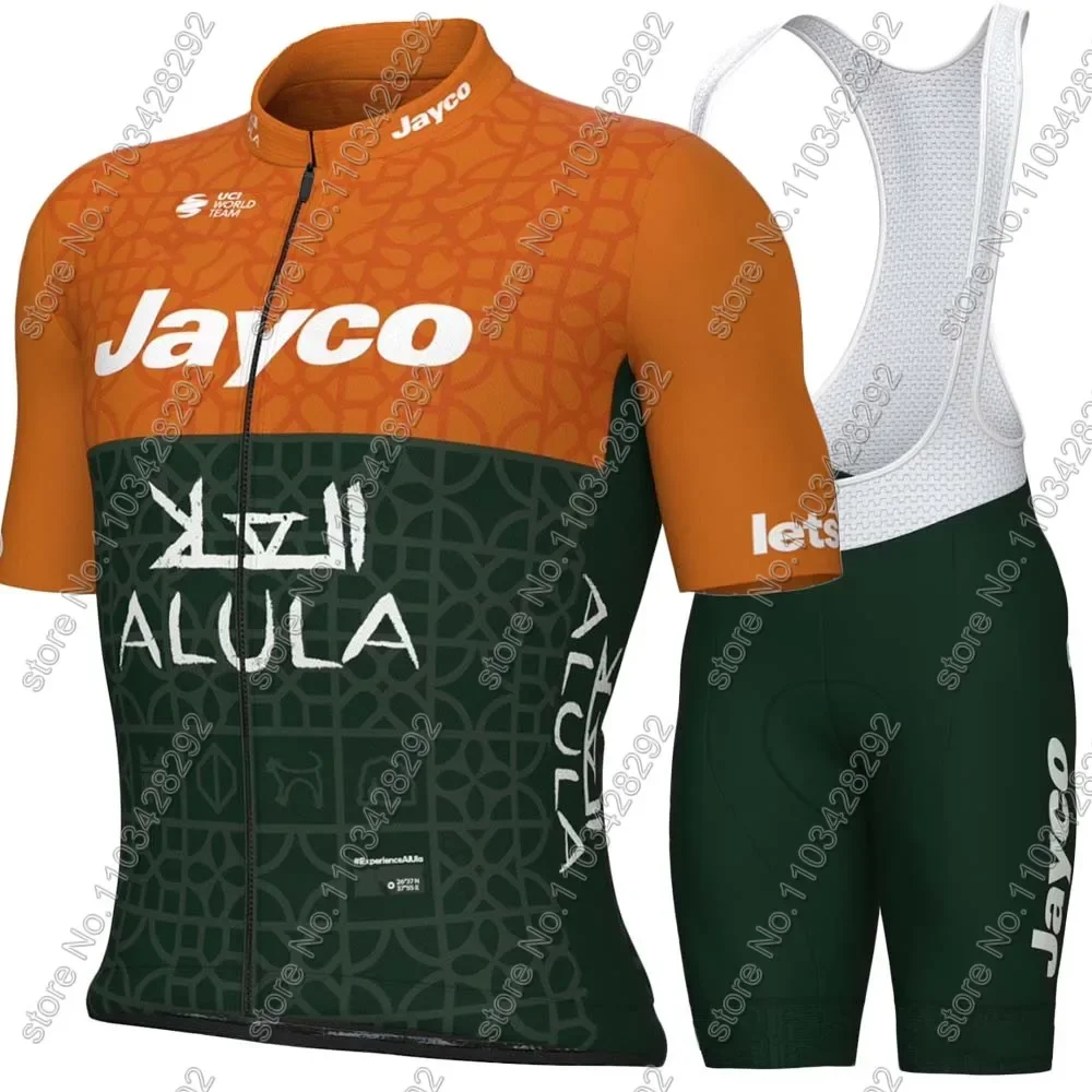 Team Jayco Alula Cycling Jersey Set Australia TDF Cycling Clothing Men Road Bike Shirts Suit Bicycle bib Shorts MTB Maillot