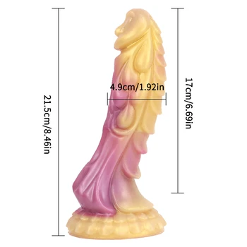 Realistic Silicone Dragon Dildo Soft Animal Dildo with Sucker Huge Anal Plug Monster Dildo Female Masturbator Sex Toys For Women 6