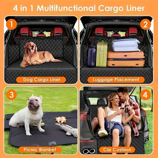 Dog Car Seat Cover For SUV Wear-resistant  Waterproof Portable Durable Liner Cover Protects Vehicle Dog Carrier Car Trunk Mats 4