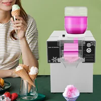 Machine à glace en flocons 120 kg/jour 750W 220V, machine à glace commerciale 8 vitesses refroidie par air, machine à glace en flocons pour salon de thé 6