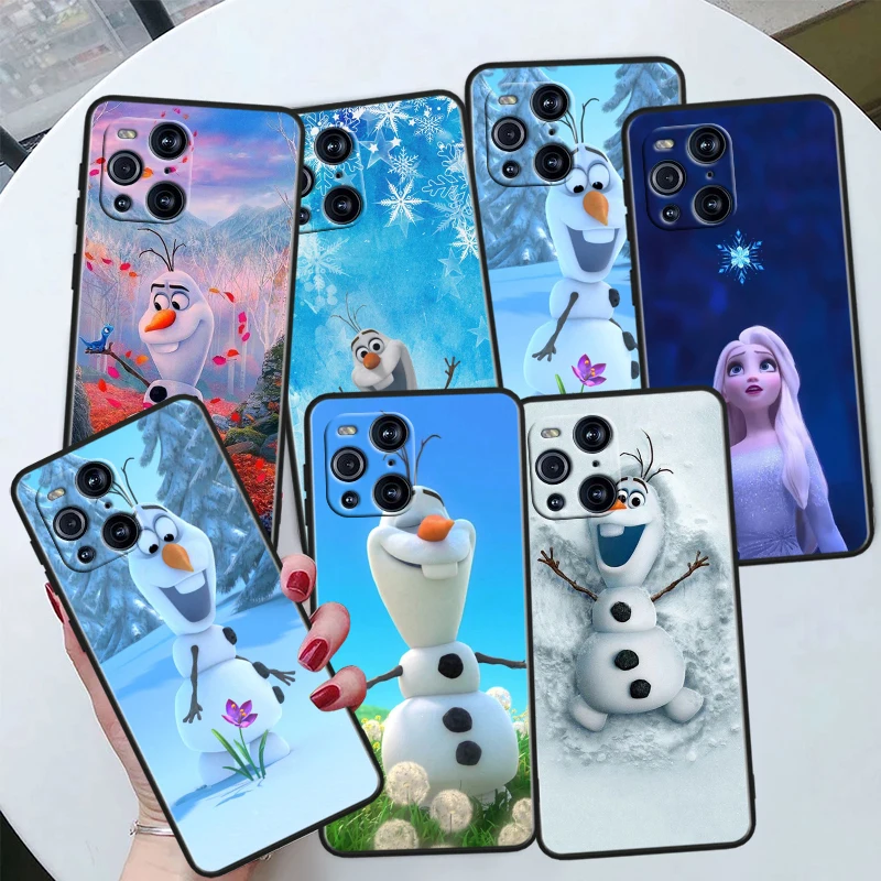 Disney Frozen Elsa Cool Per Oppo Find X6 X5 X3 X2 F21S F21 Pro Lite Neo Black Silicone Fundas Soft Cover Capa Phone Case