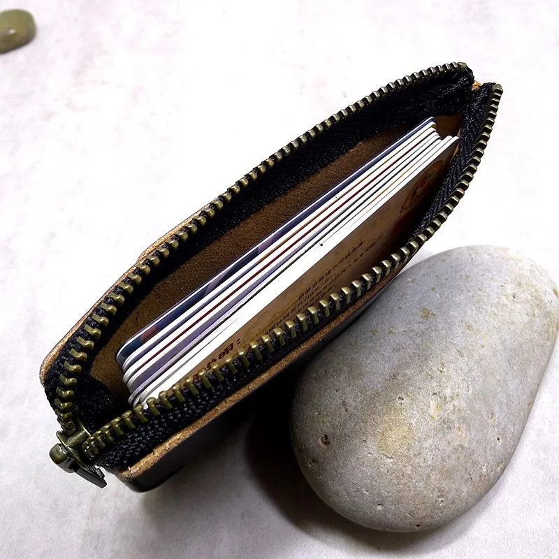 Mini Waist Bag Genuine Leather Belt Pouch Ultra Thin Fanny Pack  Small ID Cards Holder Wallet for Men LHD-K