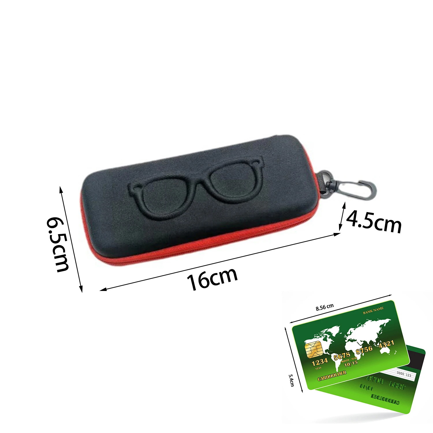 Mode Sonnenbrille Hardcase Brillen Schutzhülle tragbare Reiß verschluss Brille Box Brillen etui Brillen schutz Box Halter – Detail 1