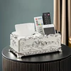 1PC Multifunctional European style tissue box, living room desktop remote control storage box 5