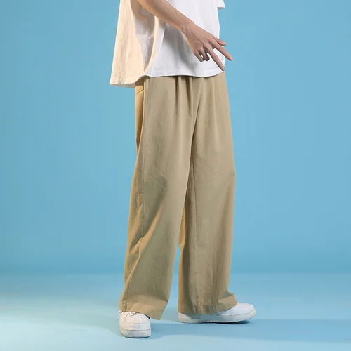 남성용 단색 하이 스트리트웨어 바지, 루즈한 스트레이트 와이드 레그 팬츠, 일본 2022 조깅 바지, 캐주얼 몰톰 남성 바지, 가을 5