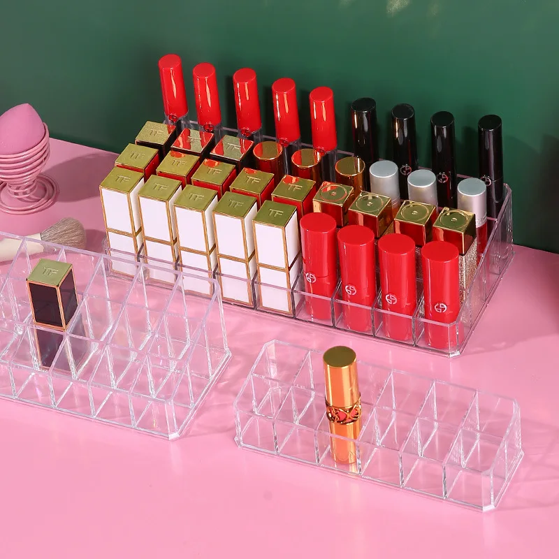 36 clear lipstick organizer Nail polish Eyebrow pencil display stand Desktop Makeup organizer Lipstick organizer 5