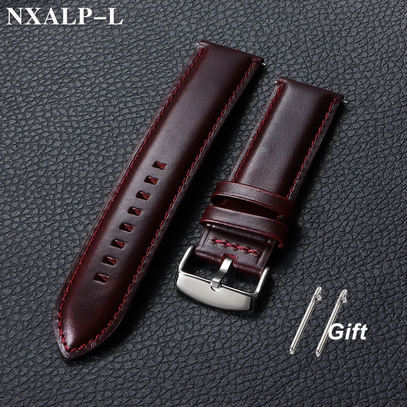 Vintage Genuine Cowhide Leather Quick Release Watch Strap - Premium Watchband Bracelet