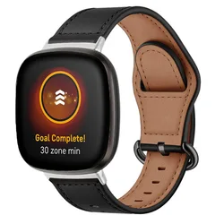 Premium Genuine Leather Strap with Classic Buckle - Elegant and Casual Design - Sense (Black)