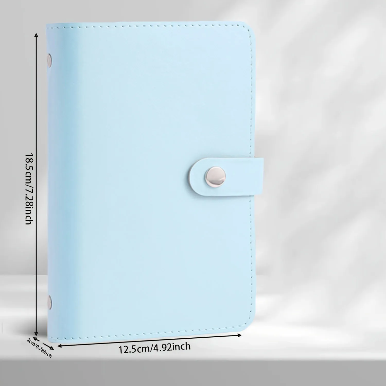 ספר אחסון שטרות בנק אחד עשוי מחומר PU, יכול להחזיק 100 שטרות בנק, עם תמונות שטרות בנק, חותמות, ספר אחסון כרטיסי בנק