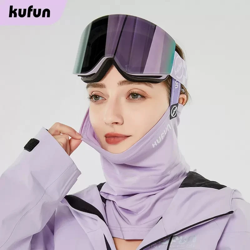 Kufun Ski Snowboard Winter Unisex Warm Cycling Mask Outdoor Sport Full Face Scarf Windproof Men Women Neck Bandana Balaclava