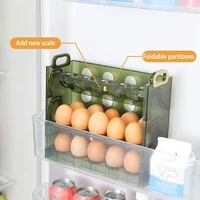 Space-Saver Egg Box With Auto-Flip Design - Freshness-Assured Refrigerator Door Egg Holder, Kitchen Organizer 1