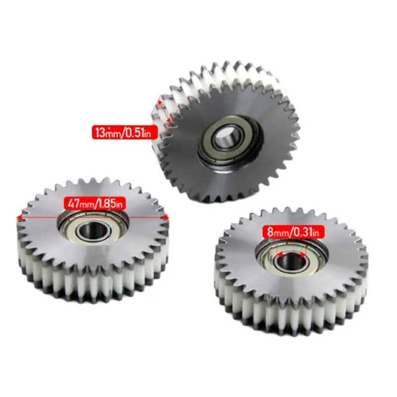 AEE6-3Pcs Bafang Mxus 허브 모터 용 500W 모터 용 서클립이있는 36T 기어 나일론 기어 내마모성 스틸 기어 액세서리