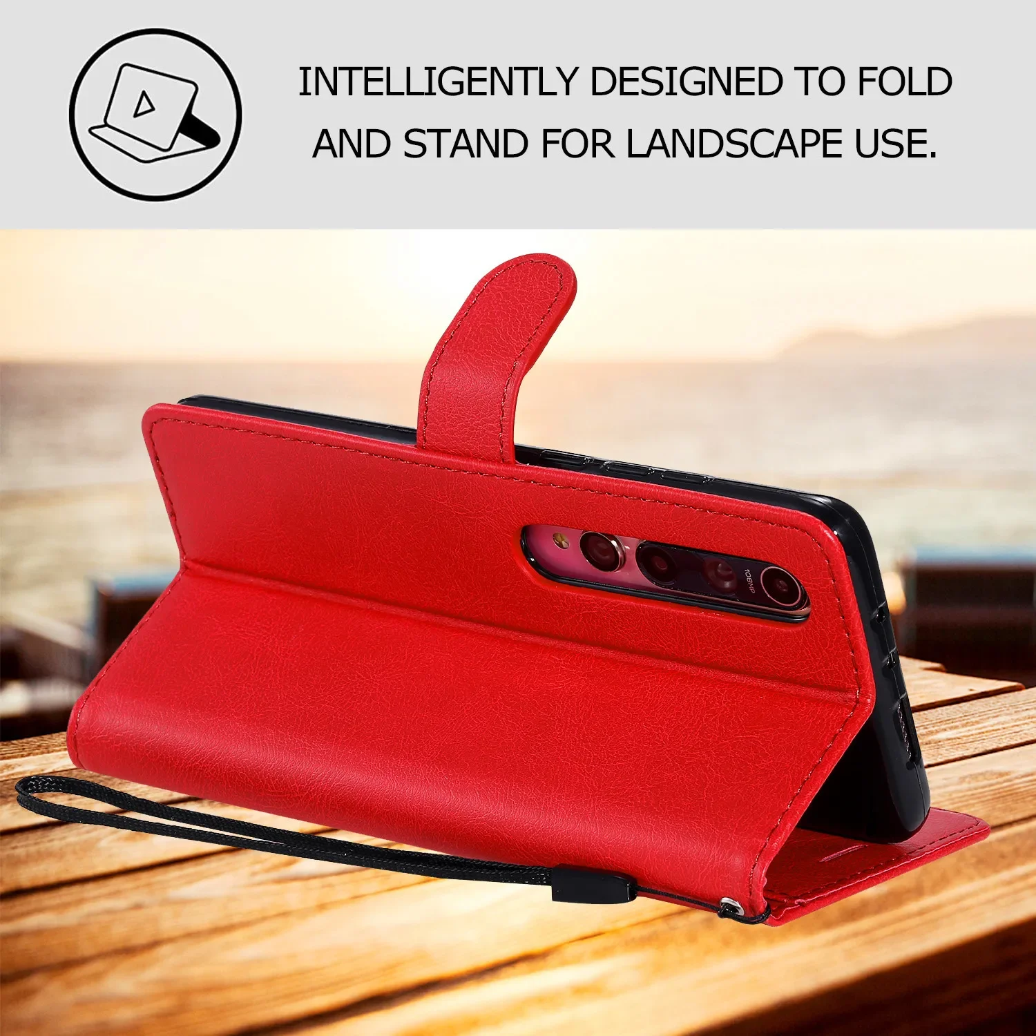 Elegant Leather Wallet Phone Case with Flip Stand Cover