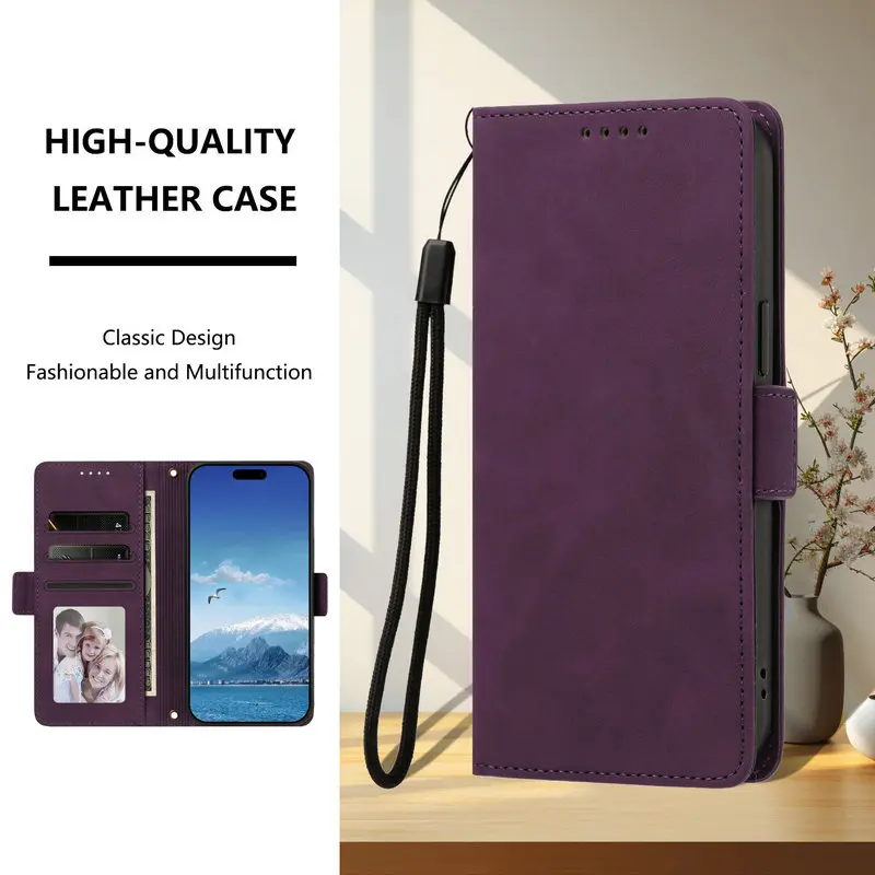 Leather Flip Case Wallet  with 360° Protection