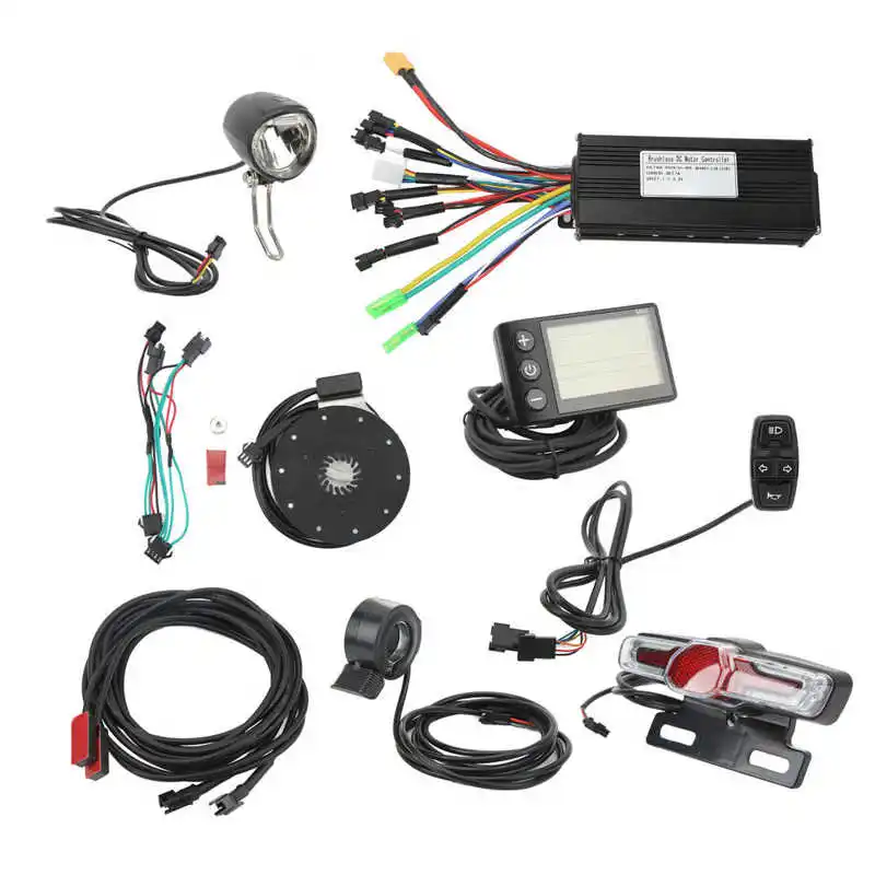 24V 36V 48V 750W-1000W Electric Bike 30A Brushless Controller Kit with S866 Panel + Headlight + Taillight Thumb Throttle electric bike controller electric bike accessories electric bike lights