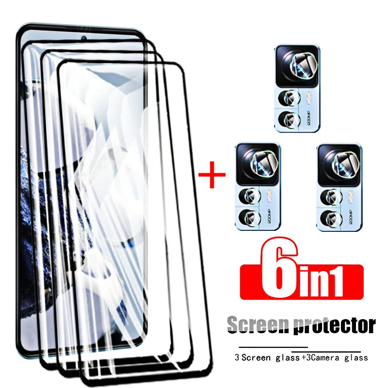 6 In1 Full Glue Proteggi Schermo Per Obiettivo Della Fotocamera Vetro Temperato Per Xiaomi Mi 12 T Xiomi Xaomi Xiami Mi 12 T 12 T T12 Pro Custodie Per