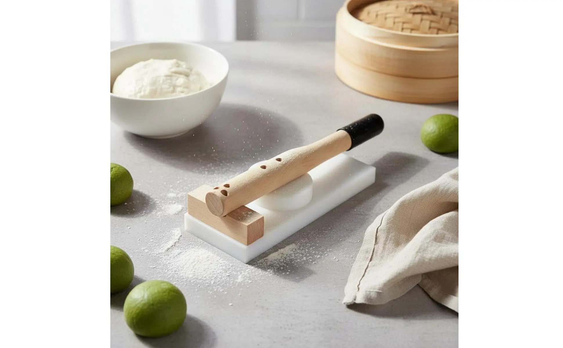 Rice Cake Press Handmade Wooden Paste Press Wooden Paste Flattener Small and Lightweight Dumpling Skin Form for Beginners Rice Cake Press Handmade Wooden Paste Press Wooden Paste Flattener Small and Lightweight Dumpling Skin Form for Beginners