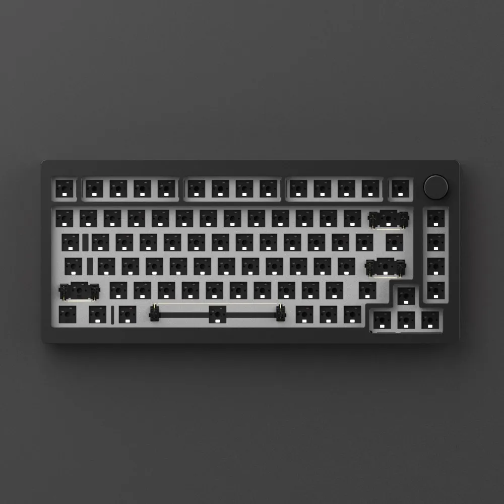 Akko-メカニカルキーボード用のメタルボックスキット75% rgb,samsung
