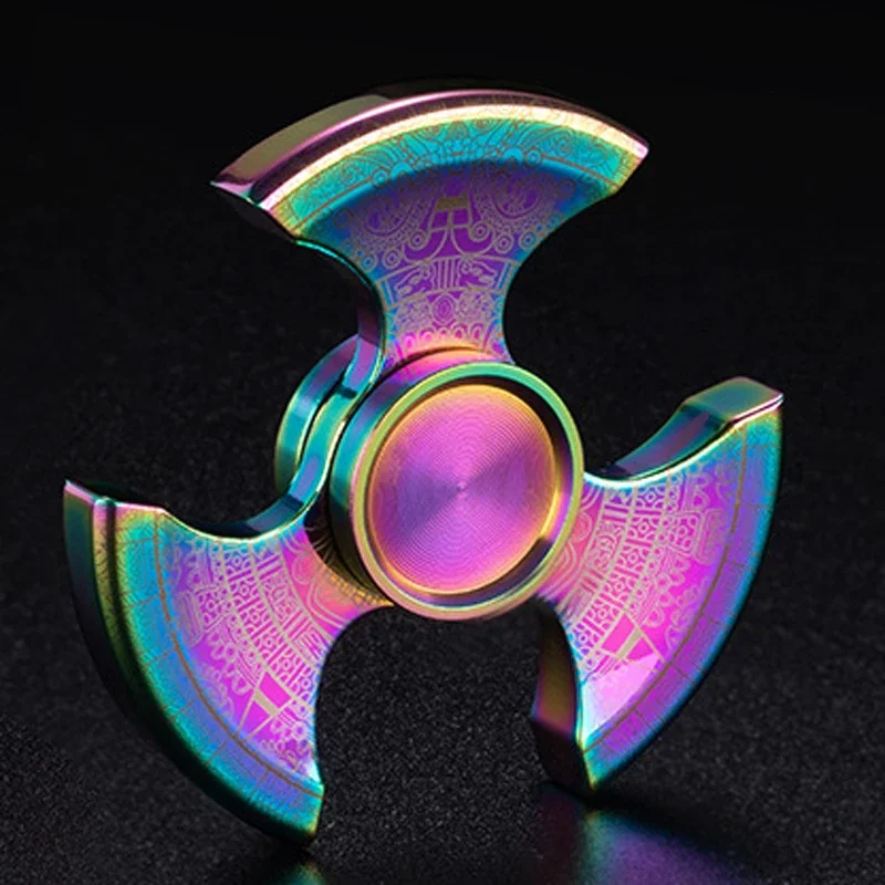 Stainless Steel EDC Fidget Spinner Luminous Stress Relief Toy Spinning Top Tip Antistresse Gyroscope Decompression Children Girl