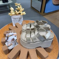 Sandales décontractées pour femmes, semelles épaisses, surélevées, bout exposé, sangle de talon arrière, à la mode, polyvalentes, confortables et antidérapantes 6
