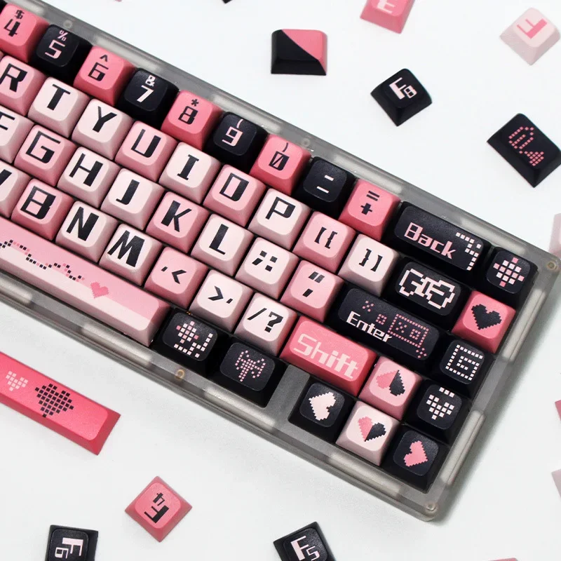 

GMK Plot People Keycaps 131Keys Custom XDA Profile PBT Key cap Mechanical Keyboard Keycaps DYE Sublimation DIY Pink Keycap