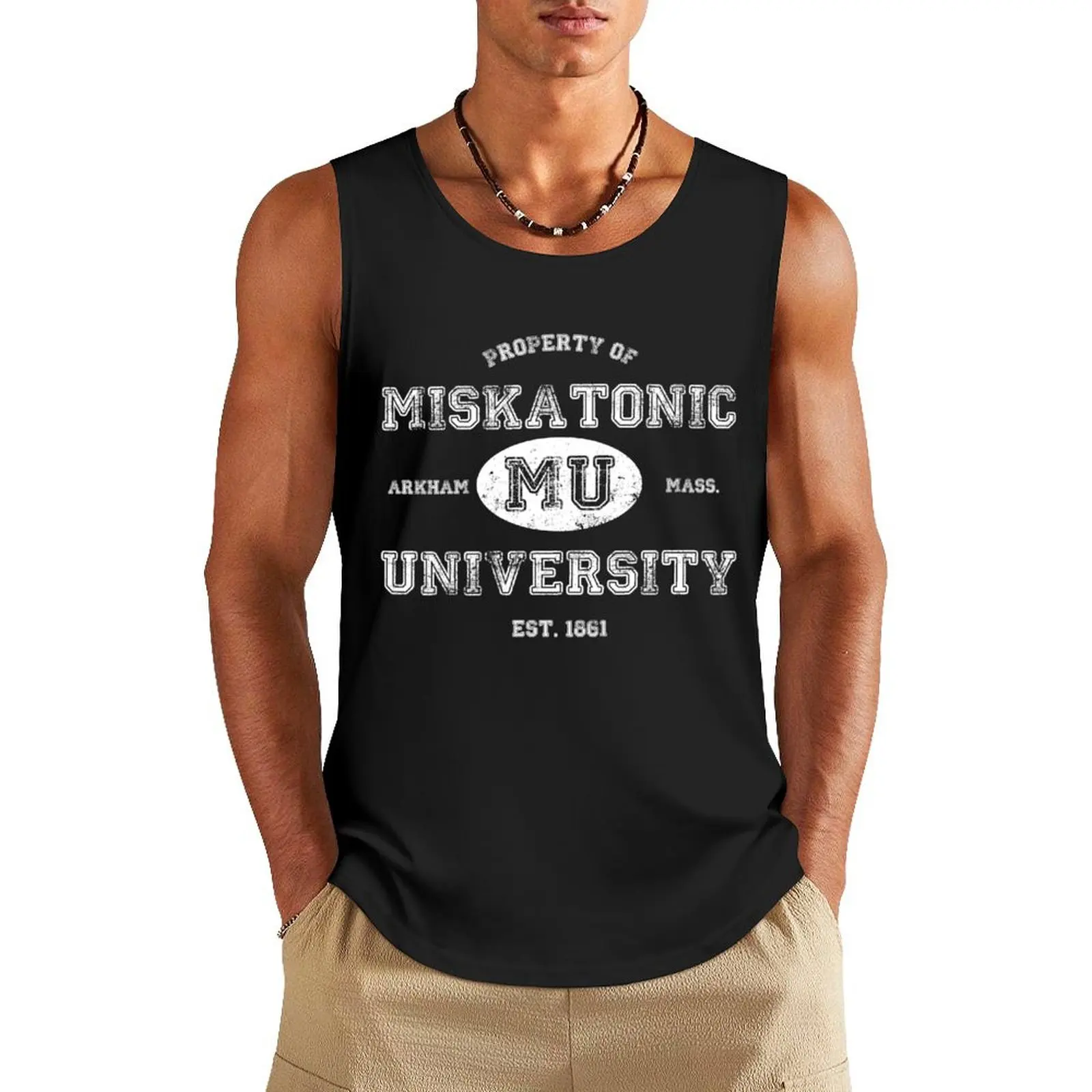 Miskatonic University Tank Top gym Men's gym t-shirts