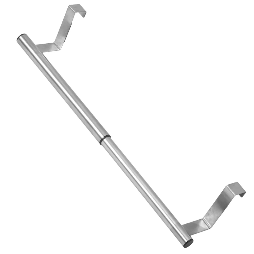

Towel Rack Telescopic Storage Shelf Cabinet Holder Stainless Steel Hotel Hanging Pole