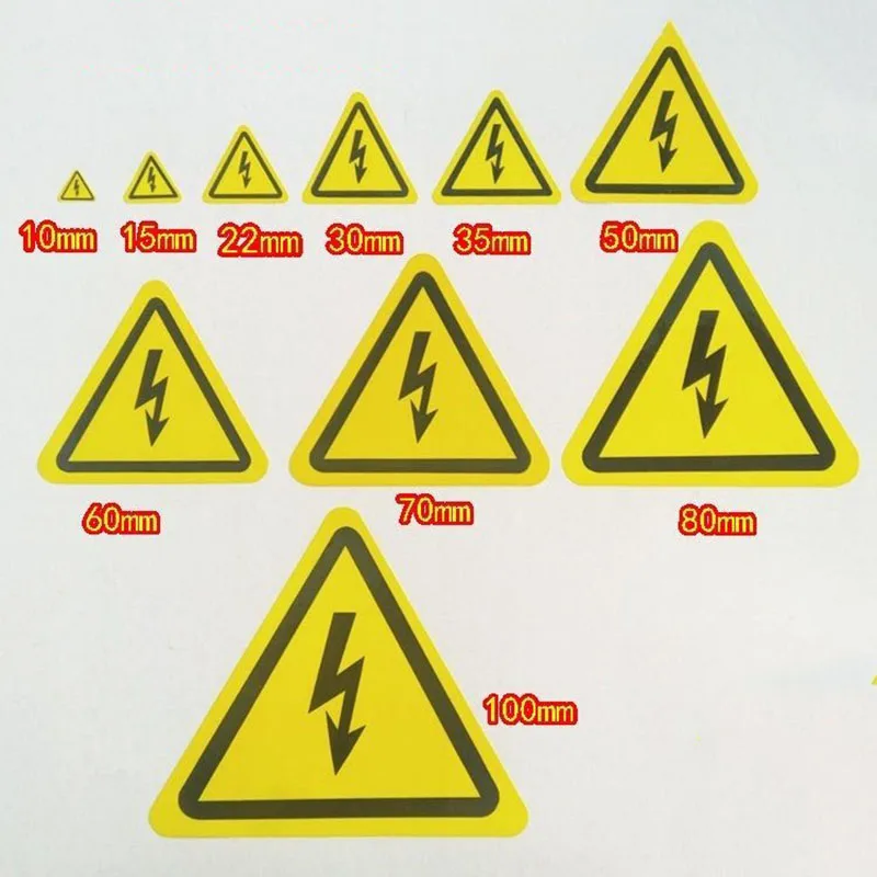 Lightning Signs Bumper Electric Warning Danger Sign PVC Waterproof Danger Notice High Voltage Decal Car Sticker