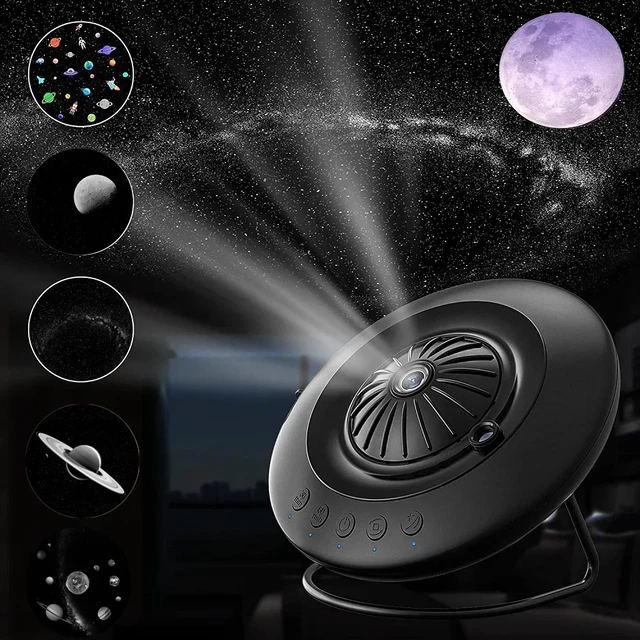 UFO Star Planetarium Projector 8 in 1 Galaxy Projector Night Lights 360°  Adjust Projector for