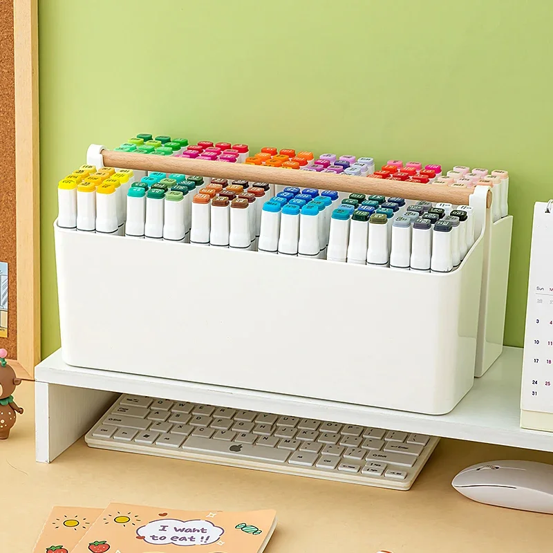 Watercolor Organizer Portable Large Capacity Brush Pencil Stationery Barrel Student Multi-function Pen Holder School Supplies pen holder stationery organizer stationery storage box pen pencil case
