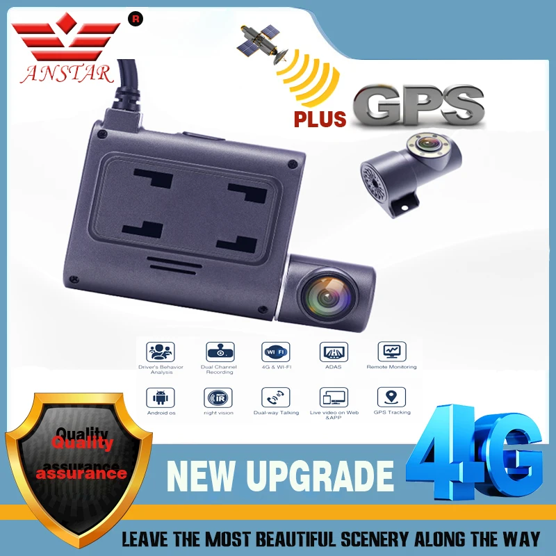 ANSTAR 4G Автомобильный видеорегистратор 2-канальный видеорегистратор с GPS Встроенный Wi-Fi датчик Sony камера заднего вида Автомобильный ИК внутренний видеорегистратор 1080P